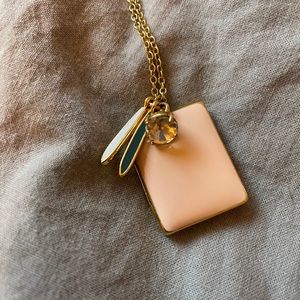 Brand new J. Crew enamel locket necklace